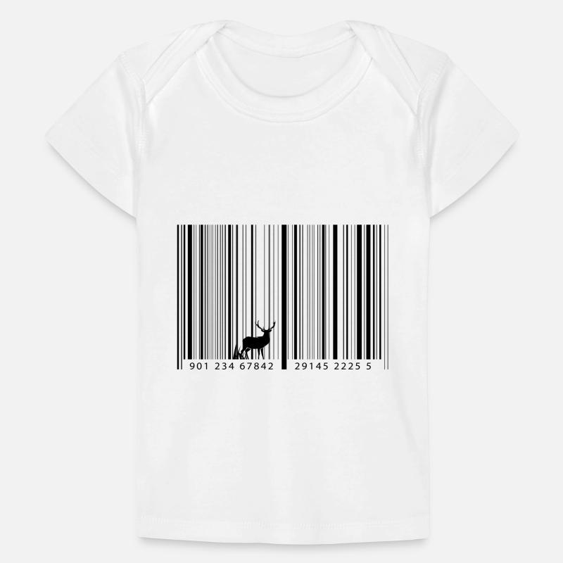 Barcode as a forest with a deer Baby Premium Organic T-shirt