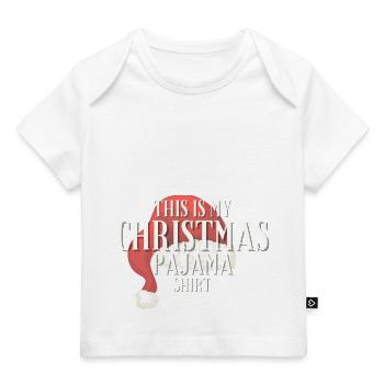 This Is My Christmas Pajama Shirt - Baby Premium Organic T-Shirt - Weiß - Vorne