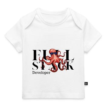 Full Stack Entwickler - Krake - IT - Entwickler - Baby Premium Organic T-Shirt - Weiß - Vorne