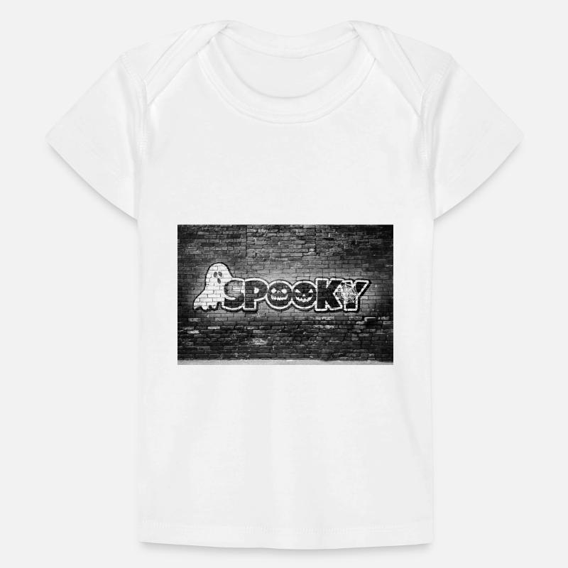 Spooky Halloween Comic Style Graffiti Lettering T-shirt Premium bébé bio
