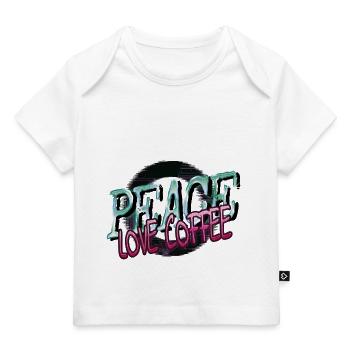 gift idea coffee lover latte addicted morning - Baby Premium Organic T-Shirt - Weiß - Vorne