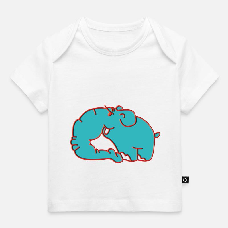 L fant éléphant - T-shirt Premium bébé bio - blanc