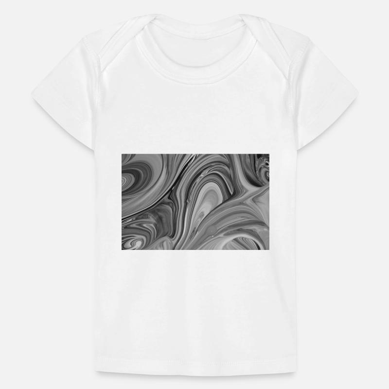 Gros plan du vortex de couleur noir et blanc T-shirt Premium bébé bio