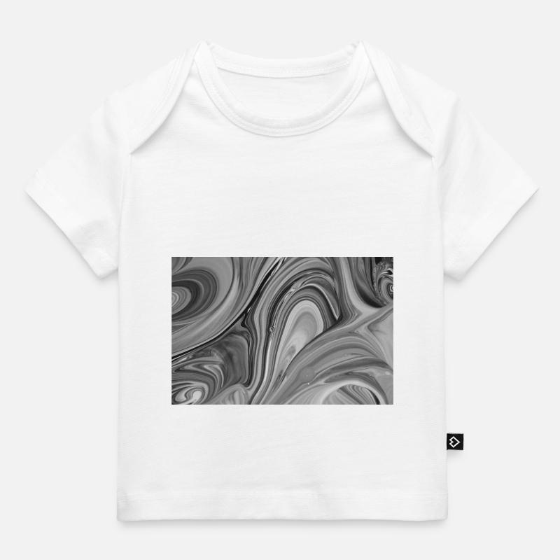 Gros plan du vortex de couleur noir et blanc - T-shirt Premium bébé bio - blanc