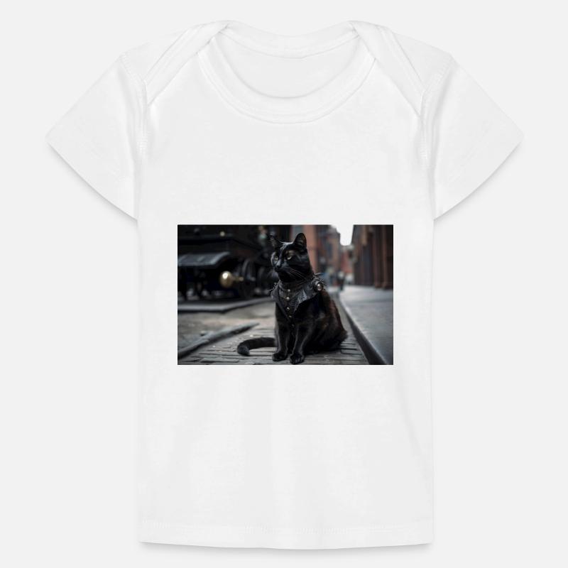 Chat noir4 T-shirt Premium bébé bio