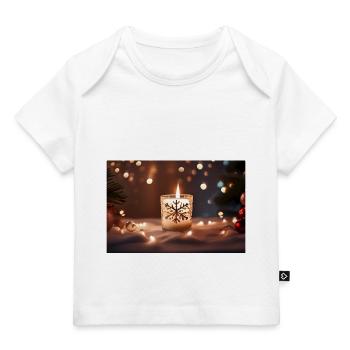 Bougie de Noël - T-shirt Premium bébé bio - blanc - Devant
