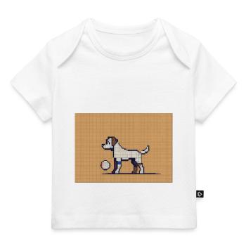 Chien pixel - T-shirt Premium bébé bio - blanc - Devant
