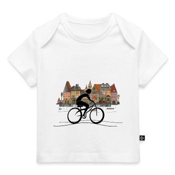 Cyclist - Baby Premium Organic T-shirt - white - Front