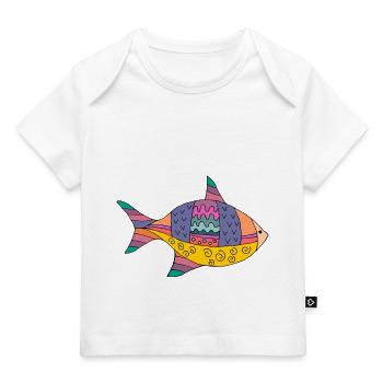 Fisch - Baby Premium Organic T-Shirt - Weiß - Vorne