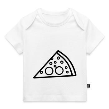Pizza slice - Baby Premium Organic T-shirt - white - Front