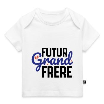 Futur grand frère - annonce futur grand frère - T-shirt Premium bébé bio - blanc - Devant