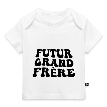 Futur grand frère - annonce futur grand frère - T-shirt Premium bébé bio - blanc - Devant