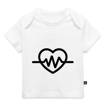 battement de coeur - T-shirt Premium bébé bio - blanc - Devant