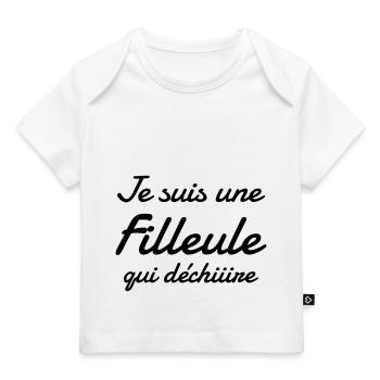 Parrain / Marraine / Filleule / Filleul - T-shirt Premium bébé bio - blanc - Devant