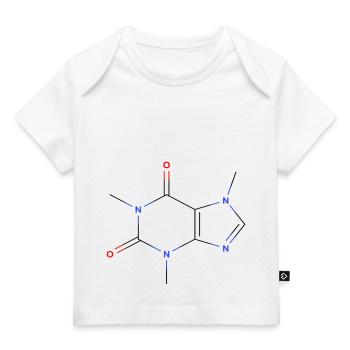 KoffeinMolekül - Farbige Strukturformel - Baby Premium Organic T-Shirt - Weiß - Vorne