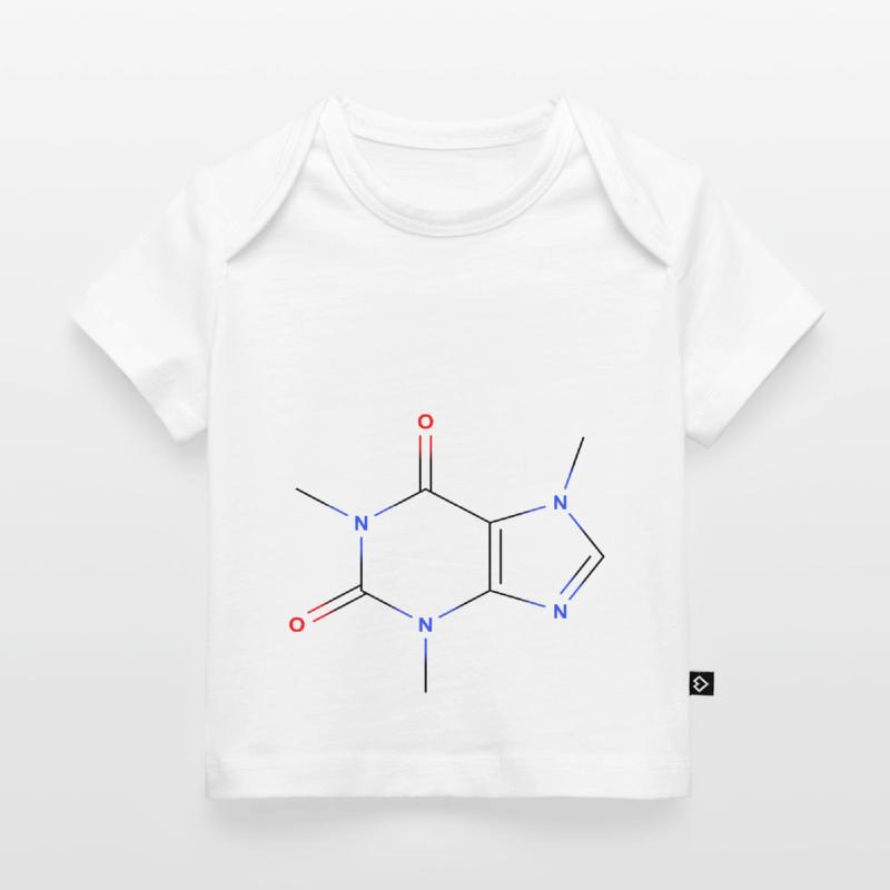 Caffeine Molecule - Colored Structural Formula Baby Premium Organic T-shirt