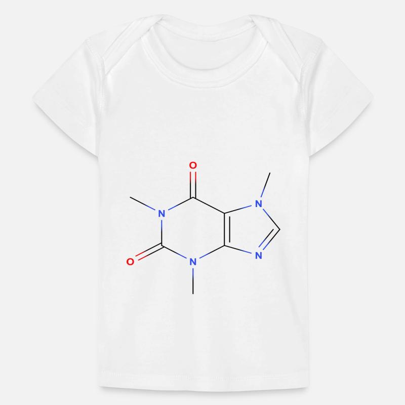 Caffeine Molecule - Colored Structural Formula Baby Premium Organic T-shirt