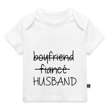 Boyfriend Fiance Husband - Baby Premium Organic T-shirt - white - Front