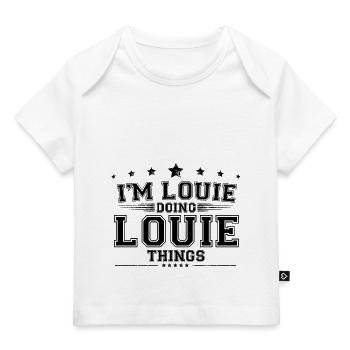 i’m Louie doing Louie things - Baby Premium Organic T-shirt - white - Front