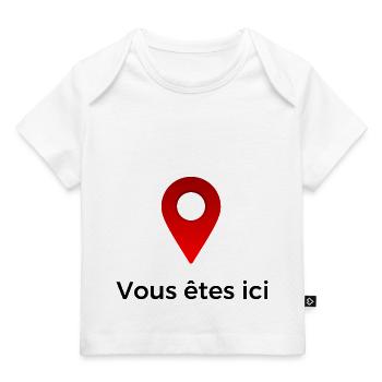 Vous êtes ici - T-shirt Premium bébé bio - blanc - Devant