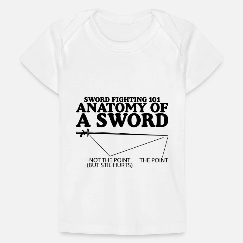 Combat à l’épée 101 Anatomie d’une épée 4 T-shirt Premium bébé bio