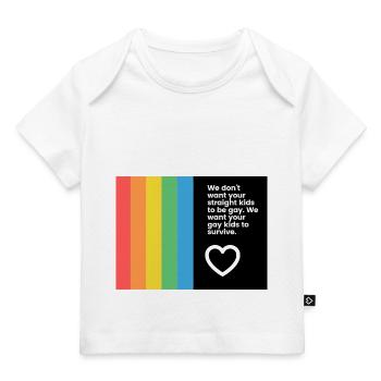 Gay pride - T-shirt Premium bébé bio - blanc - Devant