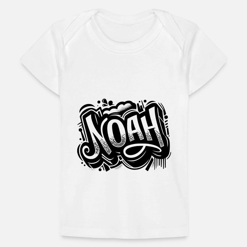 Noah Surname First Name Graffiti Baby Premium Organic T-shirt