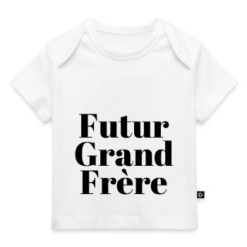 Futur grand frère - annonce futur grand frère - T-shirt Premium bébé bio - blanc - Devant