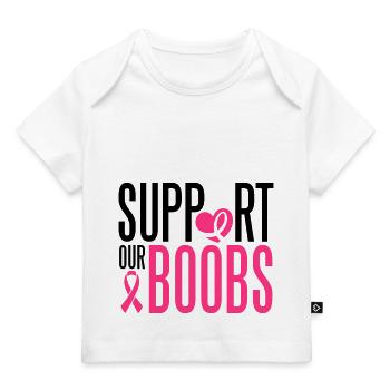 Support our boobs - Baby Premium Organic T-Shirt - Weiß - Vorne