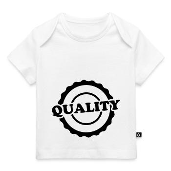 Cool Quality Design - T-shirt Premium bébé bio - blanc - Devant