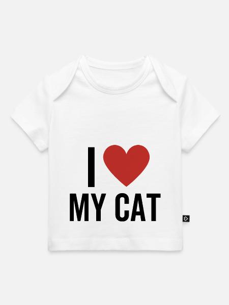 I Love My Cats - Baby Premium Organic T-Shirt - Weiß