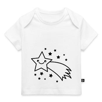 Shooting star - Baby Premium Organic T-shirt - white - Front