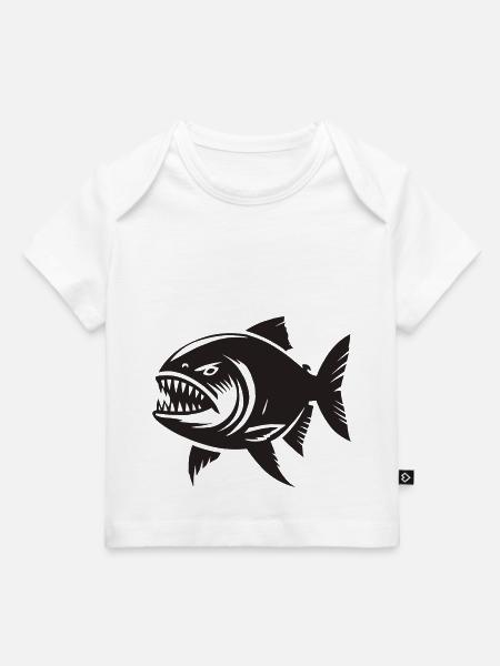 piranha - Baby Premium Organic T-Shirt - Weiß