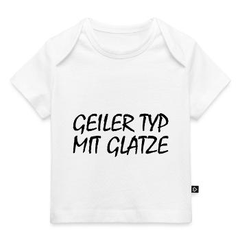 geiler typ mit glatze - Baby Premium Organic T-Shirt - Weiß - Vorne
