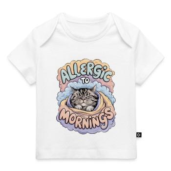Allergique au matin - T-shirt Premium bébé bio - blanc - Devant