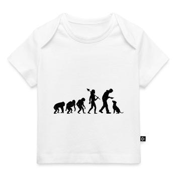 Retro Evolution Labrador Retriever Lab Hunde Apportieren - Baby Premium Organic T-Shirt - Weiß - Vorne