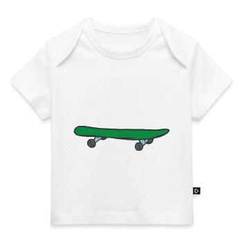 Skateboard - Baby Premium Organic T-shirt - white - Front