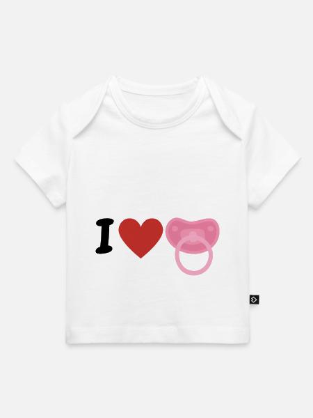 I love pacifiers - Baby Premium Organic T-shirt - white