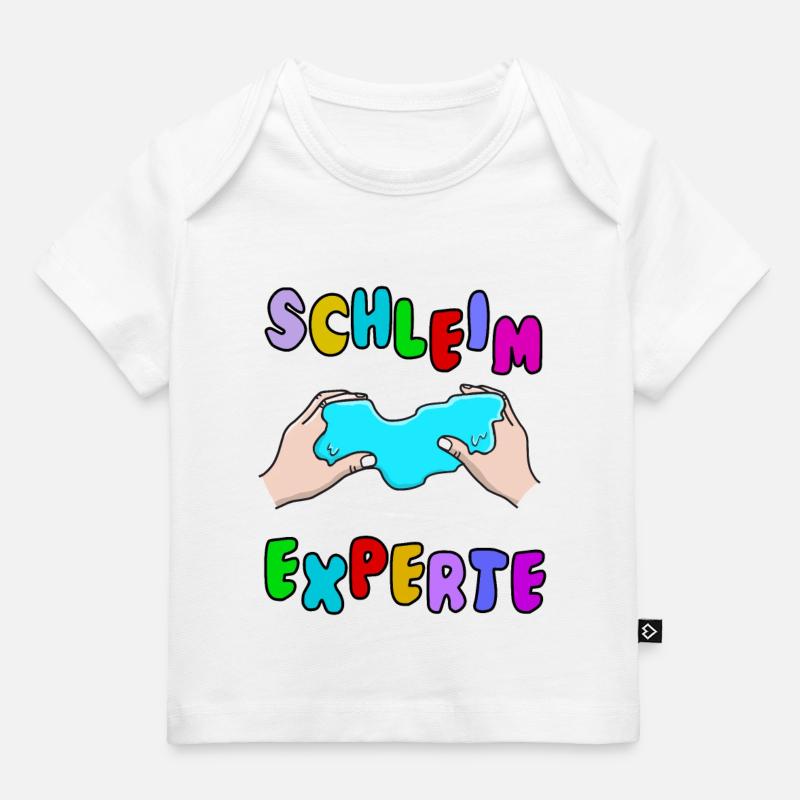 Schleim Experte Fluffy Drizzly Cloud Texture Buble - Baby Premium Organic T-Shirt - Weiß