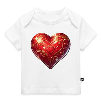Heart - Baby Premium Organic T-shirt - white - Front