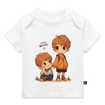 Frère cadet - T-shirt Premium bébé bio - blanc - Devant