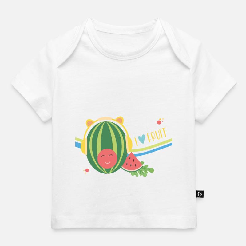 Fruits pastèque - T-shirt Premium bébé bio - blanc