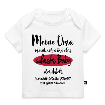 Baby Beste Süss Niedlich Welt Oma Omi - Baby Premium Organic T-Shirt - Weiß - Vorne