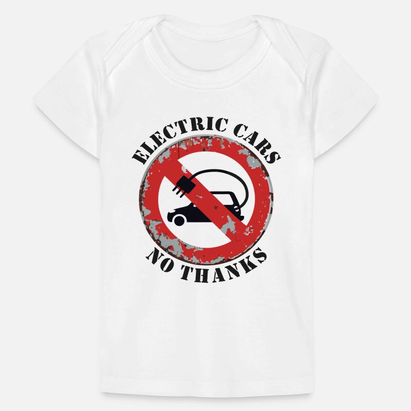 Voitures électriques Non Merci Avis clair T-shirt Premium bébé bio