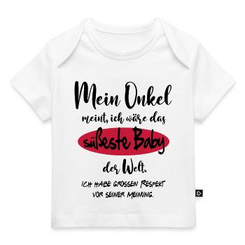 Baby Best Süss Niedlich Welt Onkel - Baby Premium Organic T-Shirt - Weiß - Vorne