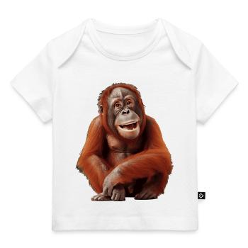 Der Orang Utan ist unsere liebe Verwandtschaft - Baby Premium Organic T-Shirt - Weiß - Vorne