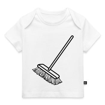 putzen cleaning putzfrau broom wischmop26 - Baby Premium Organic T-Shirt - Weiß - Vorne