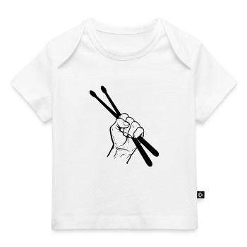 le batteur - T-shirt Premium bébé bio - blanc - Devant
