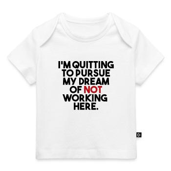 Changement d'emploi, préavis, adieu, pension, collègues - T-shirt Premium bébé bio - blanc - Devant