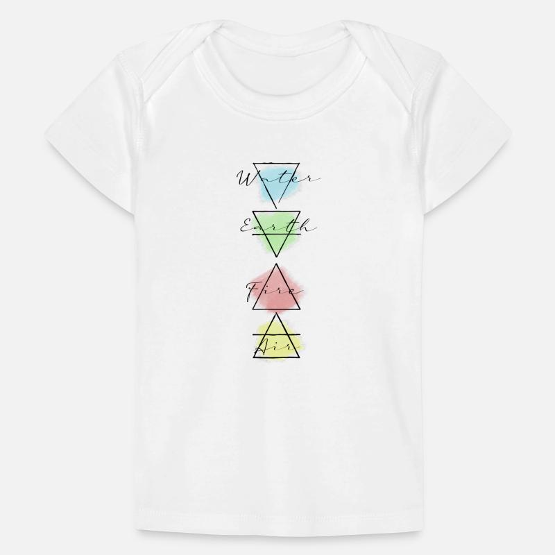 Les 4 éléments feu eau air terre astrologie T-shirt Premium bébé bio